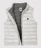 Baby-Weste aus gestepptem Doppeljersey grau BELUGA CHINE